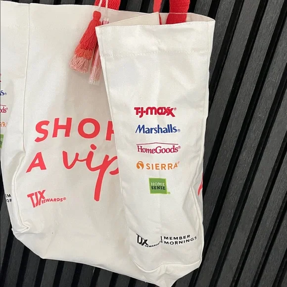 Large Canvas Tote Bag Shop Like A VIP NWOT - Picture 5 of 11